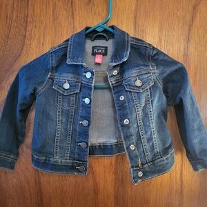 Girls Size 3T Denim Jacket Childrens Place TCP Cotton/poly/spandex Stretchy FALL